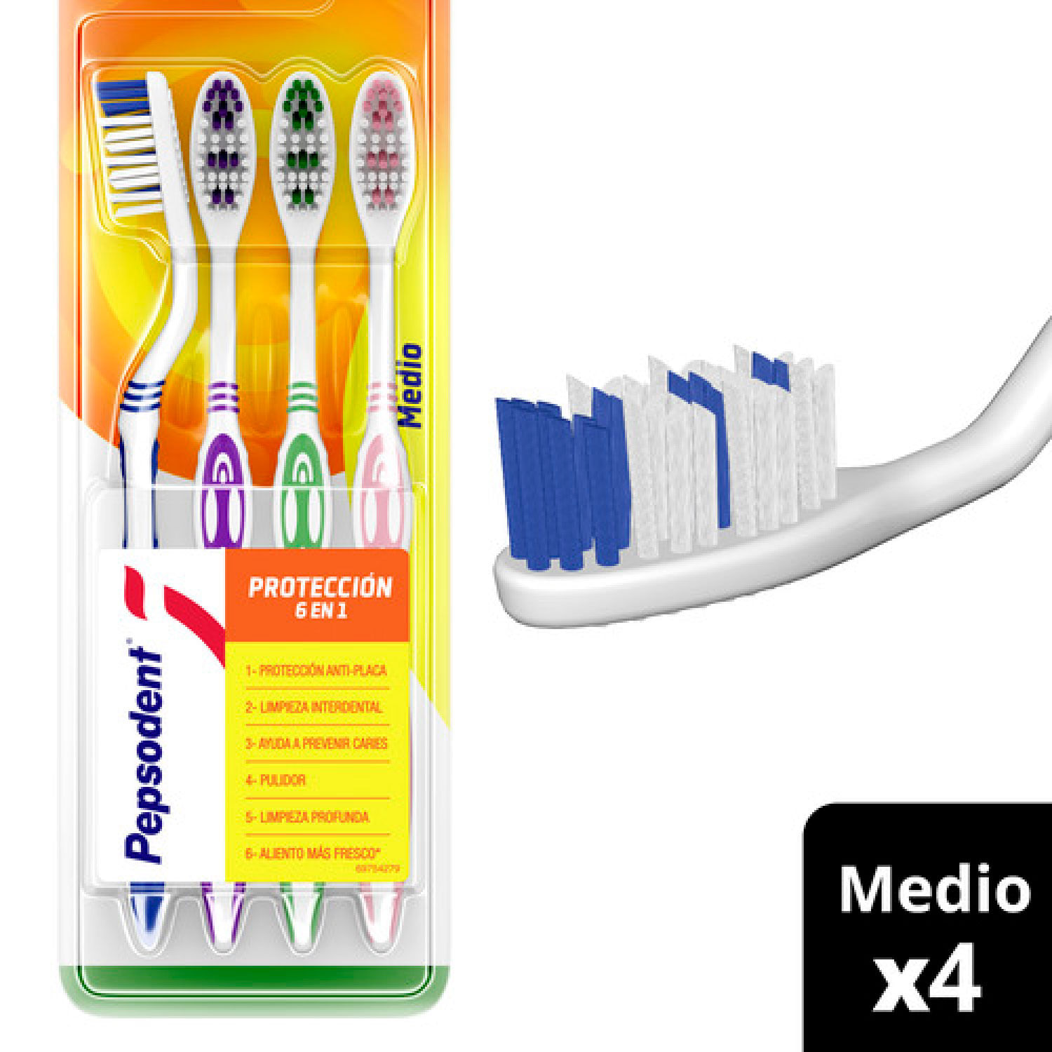 CEPILLO PEPSODENT PACK X4
