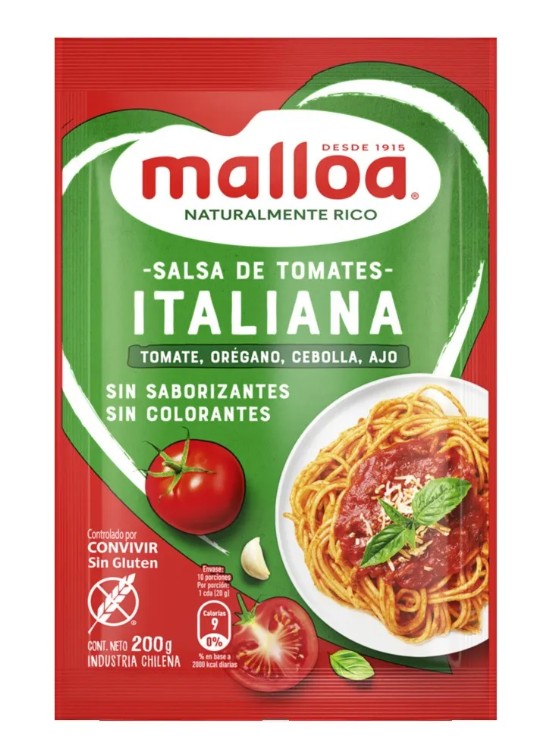 SALSA DE TOMATE MALLOA